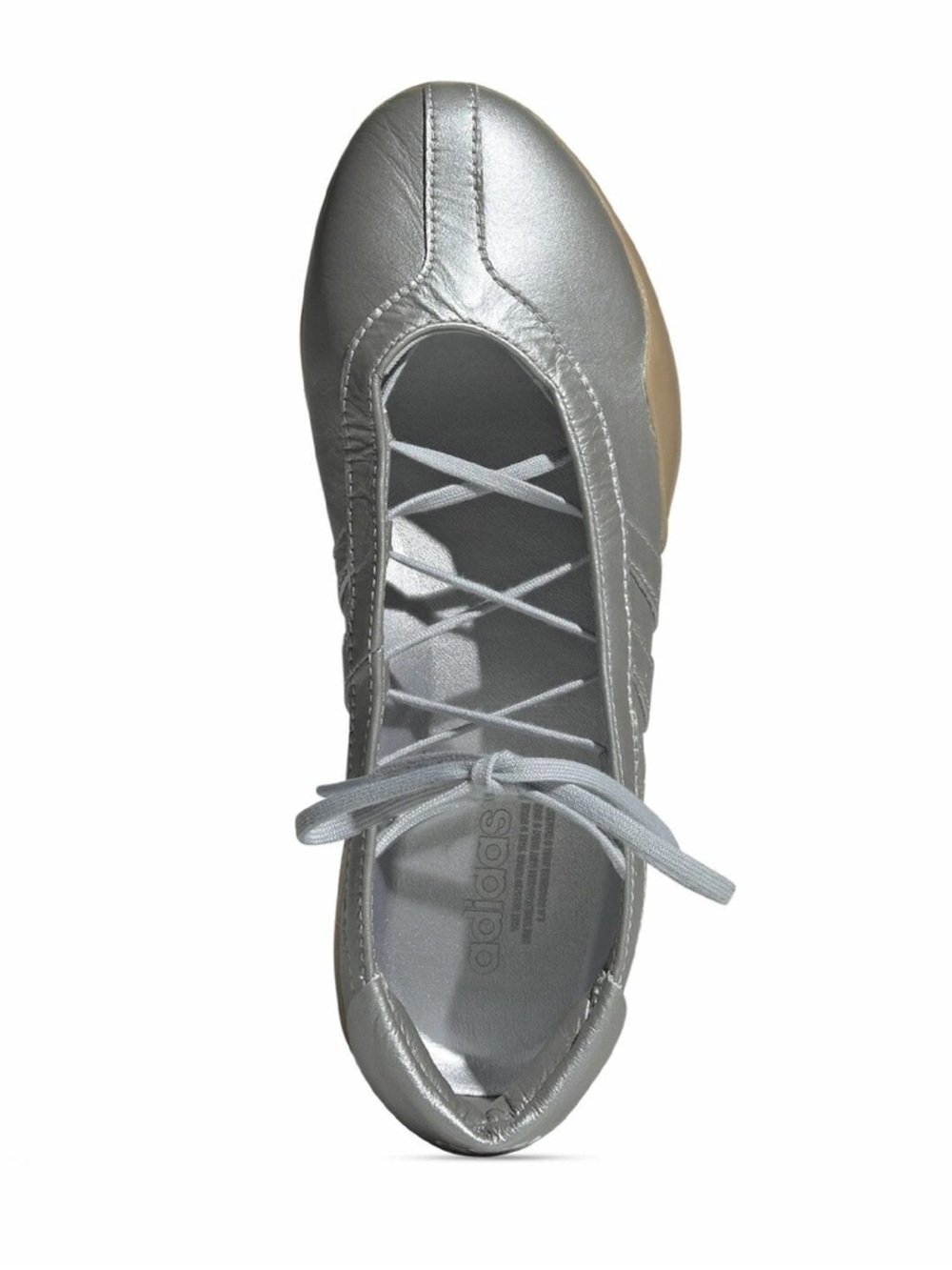 Adidas Sneakers Taekwondo Mei Ballet Gray Silver Leather Lace-Up Size 7.5 NEW - Picture 3 of 11